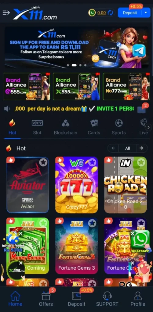 x111 casino game
